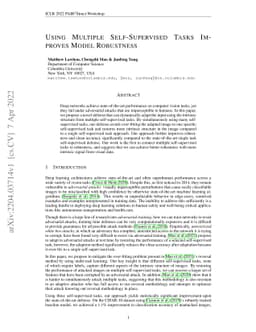 Using Multiple Self-Supervised Tasks Improves Model Robustness
