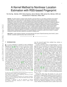 A Kernel Method to Nonlinear Location Estimation with RSS-based
  Fingerprint