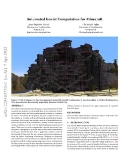 Automated Isovist Computation for Minecraft