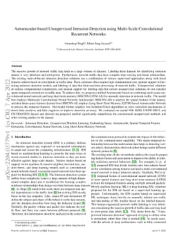 Autoencoder-based Unsupervised Intrusion Detection using Multi-Scale
  Convolutional Recurrent Networks