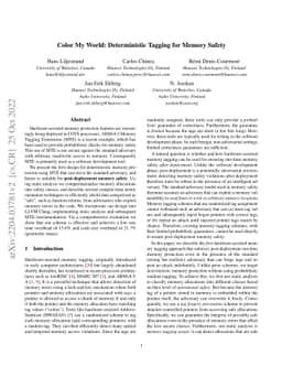 Color My World: Deterministic Tagging for Memory Safety