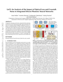 LoCI: An Analysis of the Impact of Optical Loss and Crosstalk Noise in
  Integrated Silicon-Photonic Neural Networks