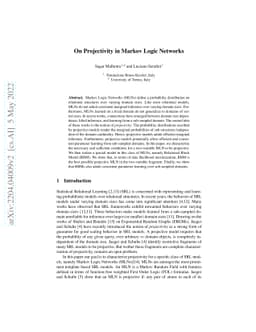 On Projectivity in Markov Logic Networks