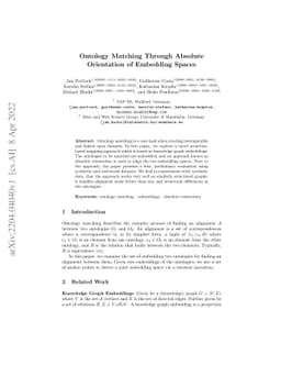 Ontology Matching Through Absolute Orientation of Embedding Spaces