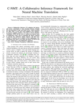 C-NMT: A Collaborative Inference Framework for Neural Machine
  Translation