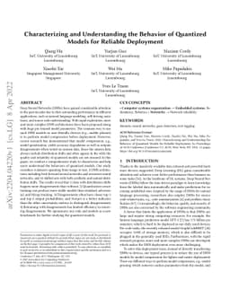 Characterizing and Understanding the Behavior of Quantized Models for
  Reliable Deployment