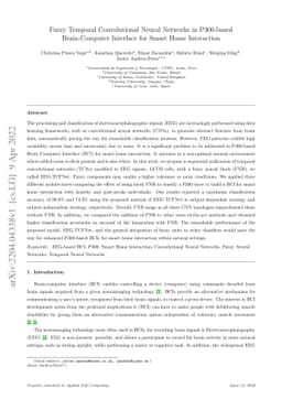 Fuzzy temporal convolutional neural networks in P300-based
  Brain-computer interface for smart home interaction