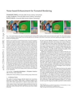 Noise-based Enhancement for Foveated Rendering