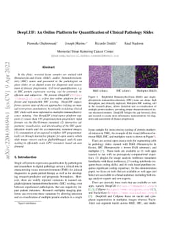 DeepLIIF: An Online Platform for Quantification of Clinical Pathology
  Slides