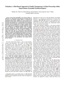 Peekaboo: A Hub-Based Approach to Enable Transparency in Data Processing
  within Smart Homes (Extended Technical Report)