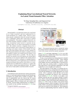 Explaining Deep Convolutional Neural Networks via Latent Visual-Semantic
  Filter Attention