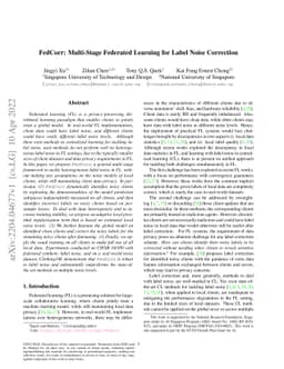 FedCorr: Multi-Stage Federated Learning for Label Noise Correction