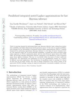 Parallelized integrated nested Laplace approximations for fast Bayesian
  inference