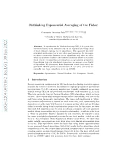 Rethinking Exponential Averaging of the Fisher