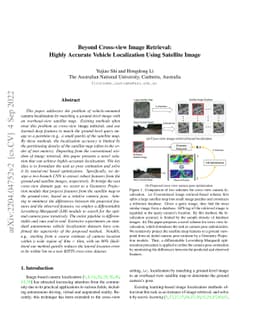 Beyond Cross-view Image Retrieval: Highly Accurate Vehicle Localization
  Using Satellite Image