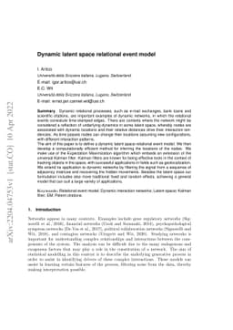 Dynamic latent space relational event model