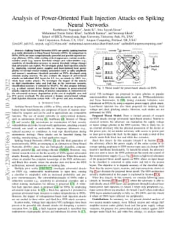 Analysis of Power-Oriented Fault Injection Attacks on Spiking Neural
  Networks