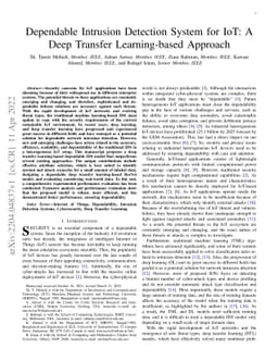 Dependable Intrusion Detection System for IoT: A Deep Transfer
  Learning-based Approach