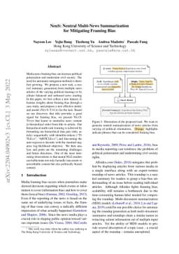 NeuS: Neutral Multi-News Summarization for Mitigating Framing Bias