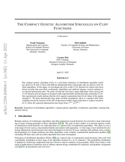 The Compact Genetic Algorithm Struggles on Cliff Functions