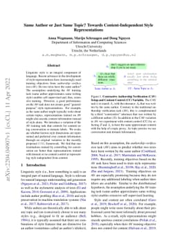 Same Author or Just Same Topic? Towards Content-Independent Style
  Representations