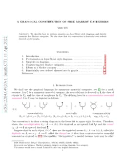 A graphical construction of free Markov categories