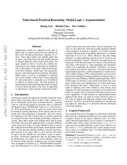 Value-based Practical Reasoning: Modal Logic + Argumentation