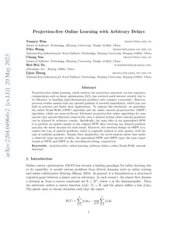 Projection-free Online Learning with Arbitrary Delays