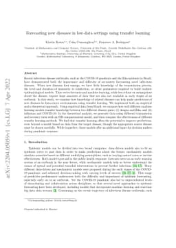 Forecasting new diseases in low-data settings using transfer learning