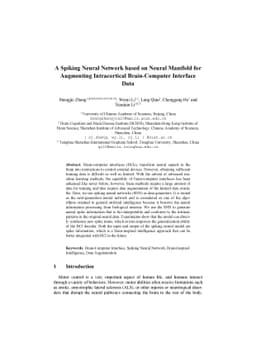 A Spiking Neural Network based on Neural Manifold for Augmenting
  Intracortical Brain-Computer Interface Data