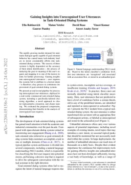Gaining Insights into Unrecognized User Utterances in Task-Oriented
  Dialog Systems