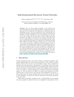Task-Synchronized Recurrent Neural Networks