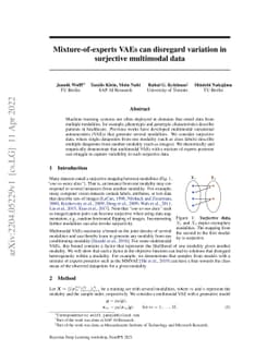 Mixture-of-experts VAEs can disregard variation in surjective multimodal
  data