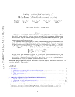 Settling the Sample Complexity of Model-Based Offline Reinforcement
  Learning