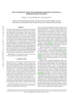 Self-supervised Vision Transformers for Joint SAR-optical Representation
  Learning