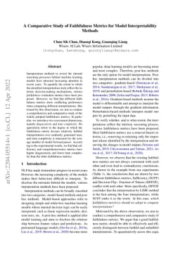 A Comparative Study of Faithfulness Metrics for Model Interpretability
  Methods