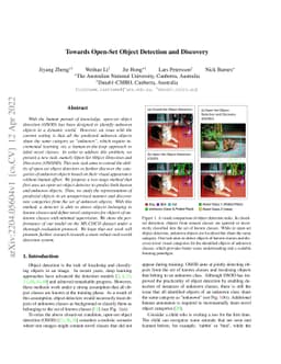 Towards Open-Set Object Detection and Discovery