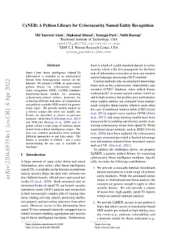 CyNER: A Python Library for Cybersecurity Named Entity Recognition