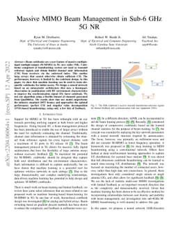 Massive MIMO Beam Management in Sub-6 GHz 5G NR
