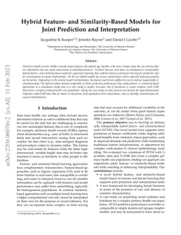 Hybrid Feature- and Similarity-Based Models for Joint Prediction and
  Interpretation