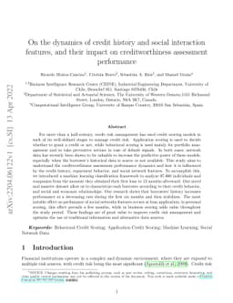 On the dynamics of credit history and social interaction features, and
  their impact on creditworthiness assessment performance
