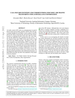 Call-sign recognition and understanding for noisy air-traffic
  transcripts using surveillance information
