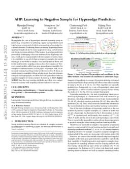 AHP: Learning to Negative Sample for Hyperedge Prediction