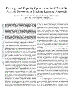 Coverage and Capacity Optimization in STAR-RISs Assisted Networks: A
  Machine Learning Approach