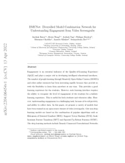 DMCNet: Diversified Model Combination Network for Understanding
  Engagement from Video Screengrabs