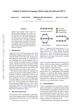 Scalable Training of Language Models using JAX pjit and TPUv4