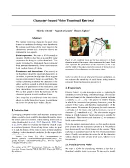 Character-focused Video Thumbnail Retrieval