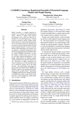CAMERO: Consistency Regularized Ensemble of Perturbed Language Models
  with Weight Sharing