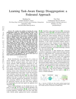 Learning Task-Aware Energy Disaggregation: a Federated Approach
