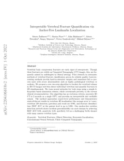 Interpretable Vertebral Fracture Quantification via Anchor-Free
  Landmarks Localization